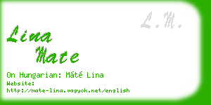 lina mate business card