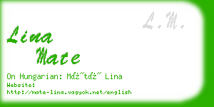 lina mate business card